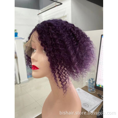 Cheap Short  Kinky Curly Hair Wig Pixie Cut Lace Frontal Curly Human Hair Wigs Human Hair Wig With  Frontal Lace For Woman